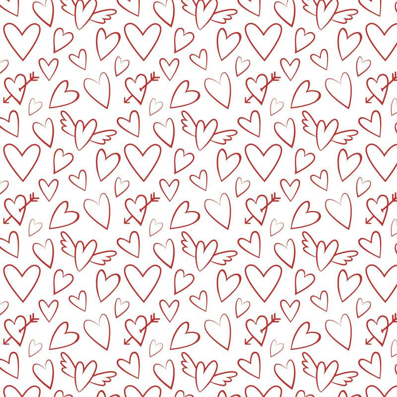 WINGED HEARTS / white (VALENTINE'S MIX)