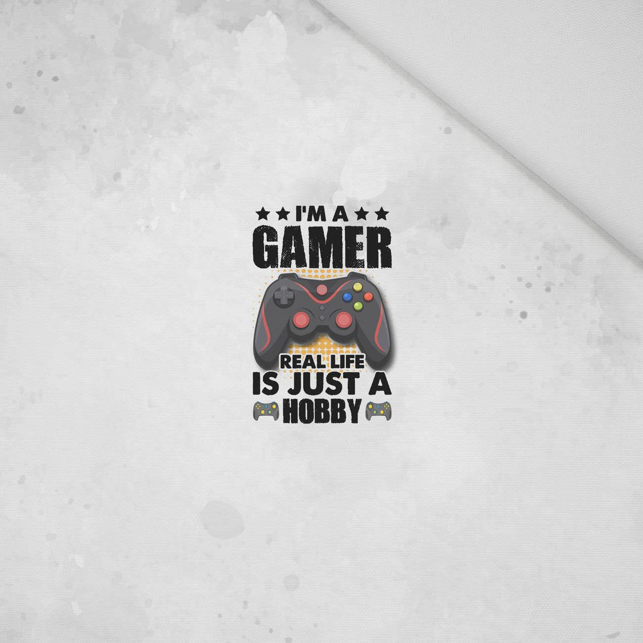 GAMER / white - panel (60cm x 50cm) Panama 220g