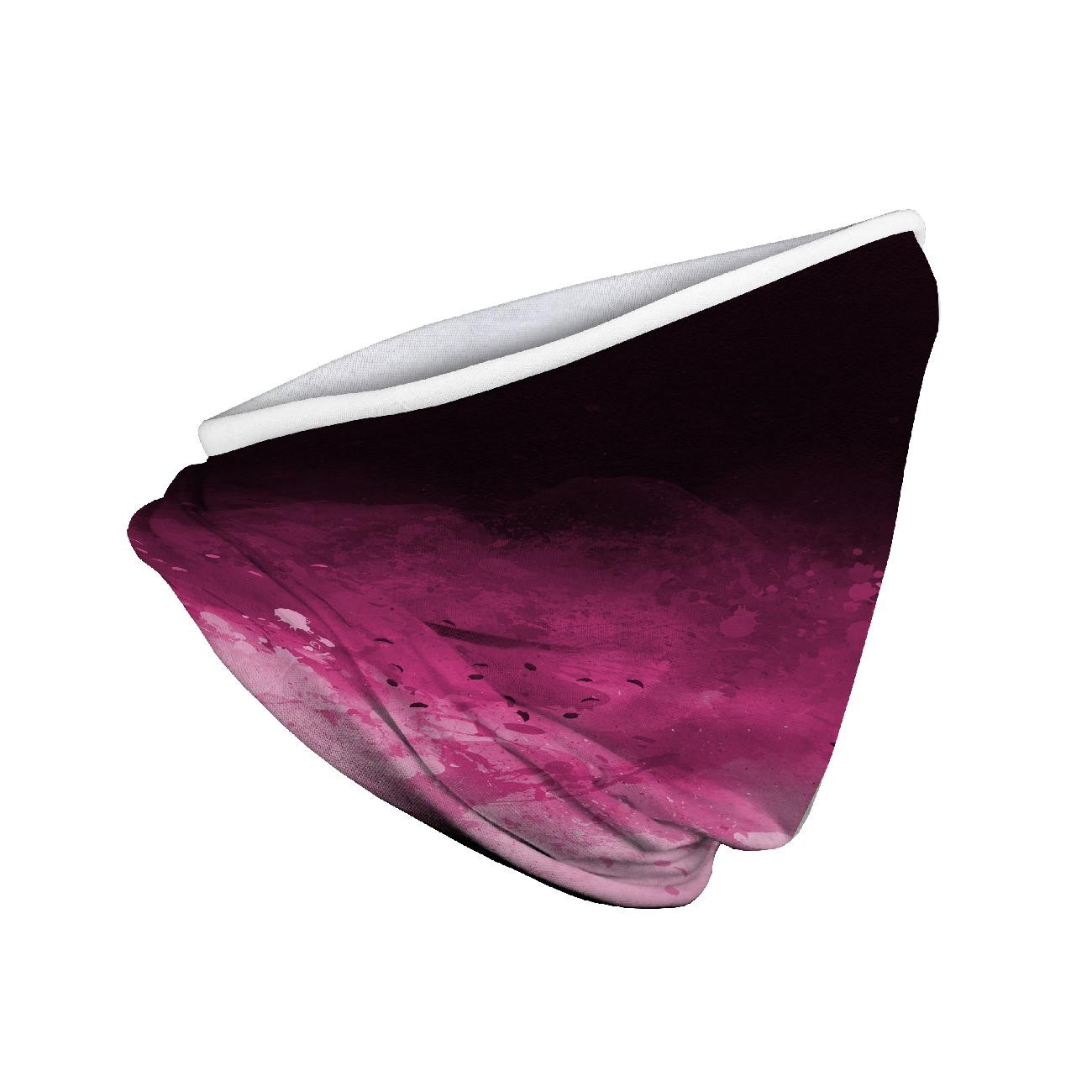 MULTIPURPOSE NECK WARMER - SPECKS (fuchsia) / black