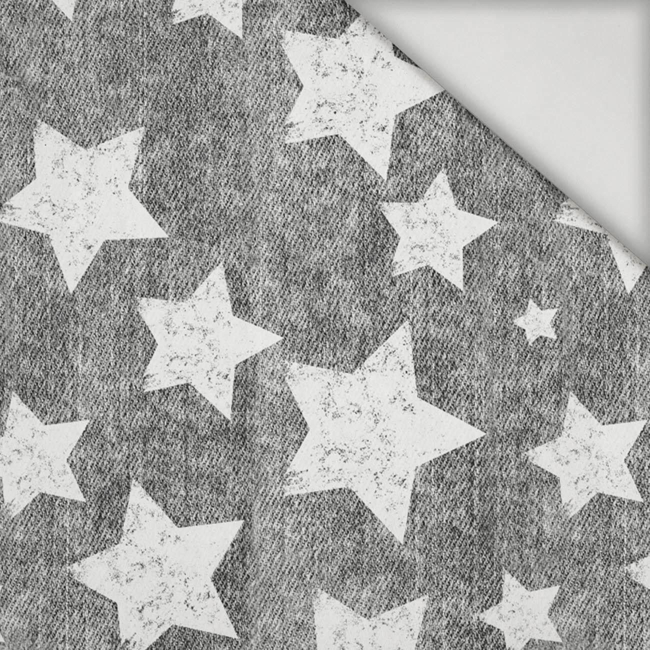 WHITE STARS / vinage look jeans (grey) - lycra 300g