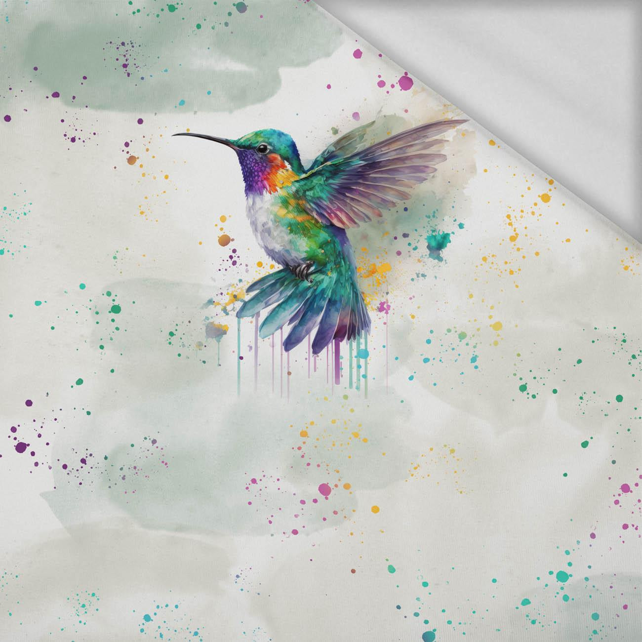 WATERCOLOR HUMMINGBIRD - panel (60cm x 50cm)  Thermo lycra