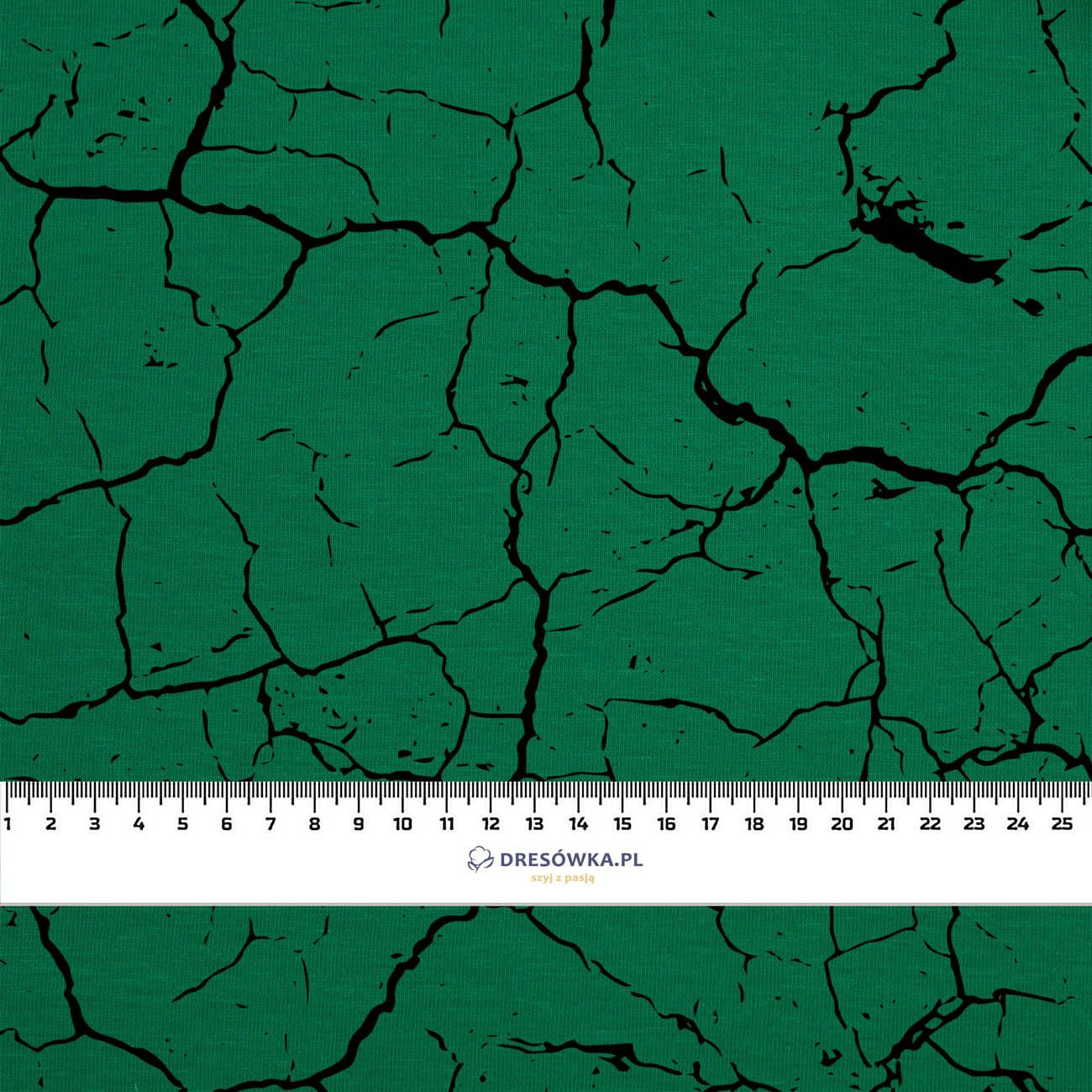 SCORCHED EARTH (black) / B-27 - green - looped knitwear 