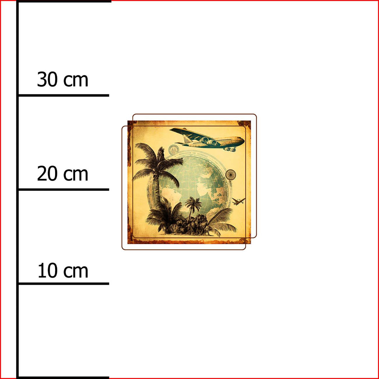 TRAVEL TIME PAT. 7 - panel (40cm x 40cm) Viscose jersey 