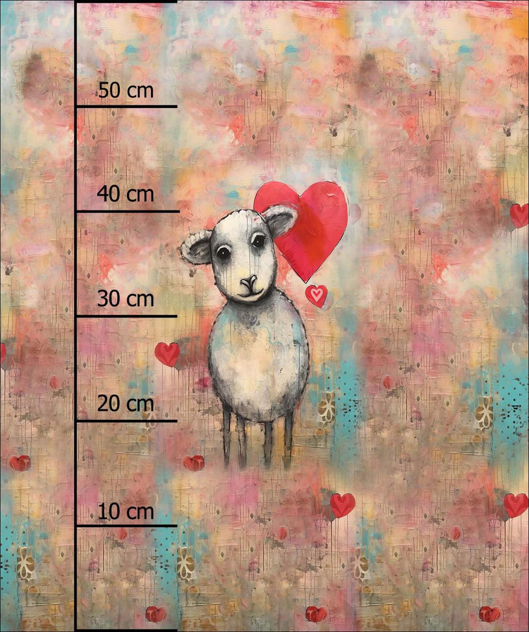 SHEEP PORTRAIT - panel (60cm x 50cm) Waterproof woven fabric