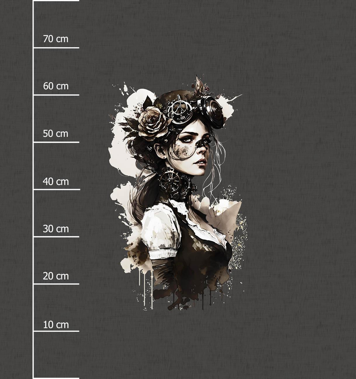 STEAMPUNK WOMEN - panel (75cm x 80cm) looped knit fabric with elastane ITY
