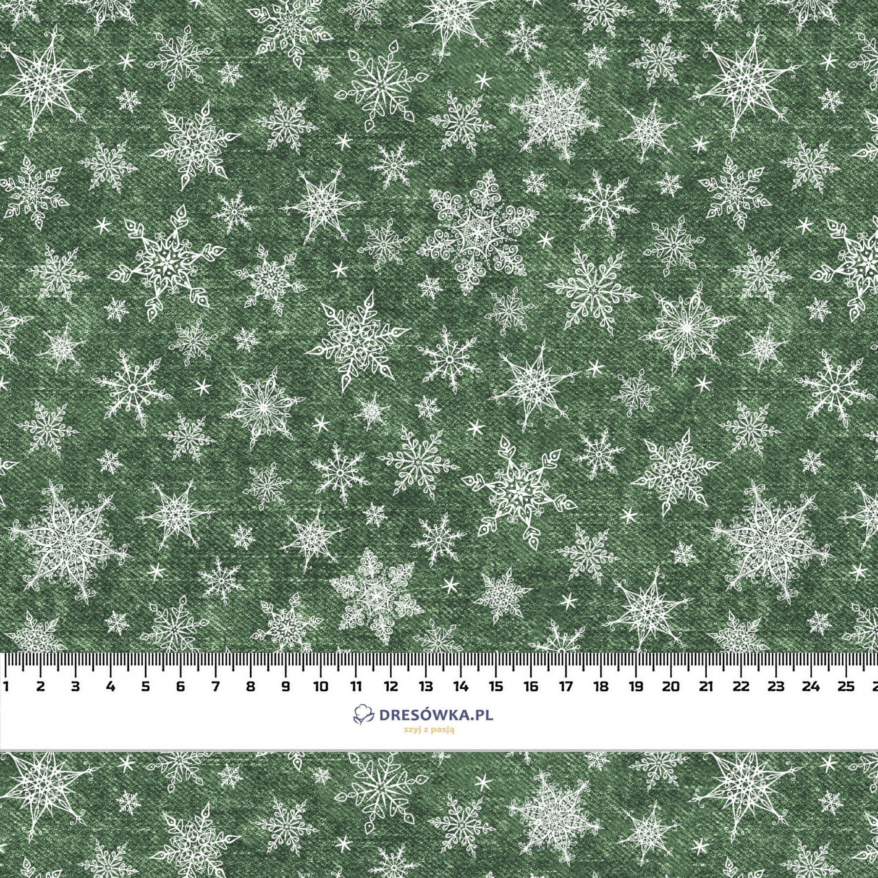 SNOWFLAKES PAT. 2 / ACID WASH BOTTLE GREEN - Waterproof woven fabric