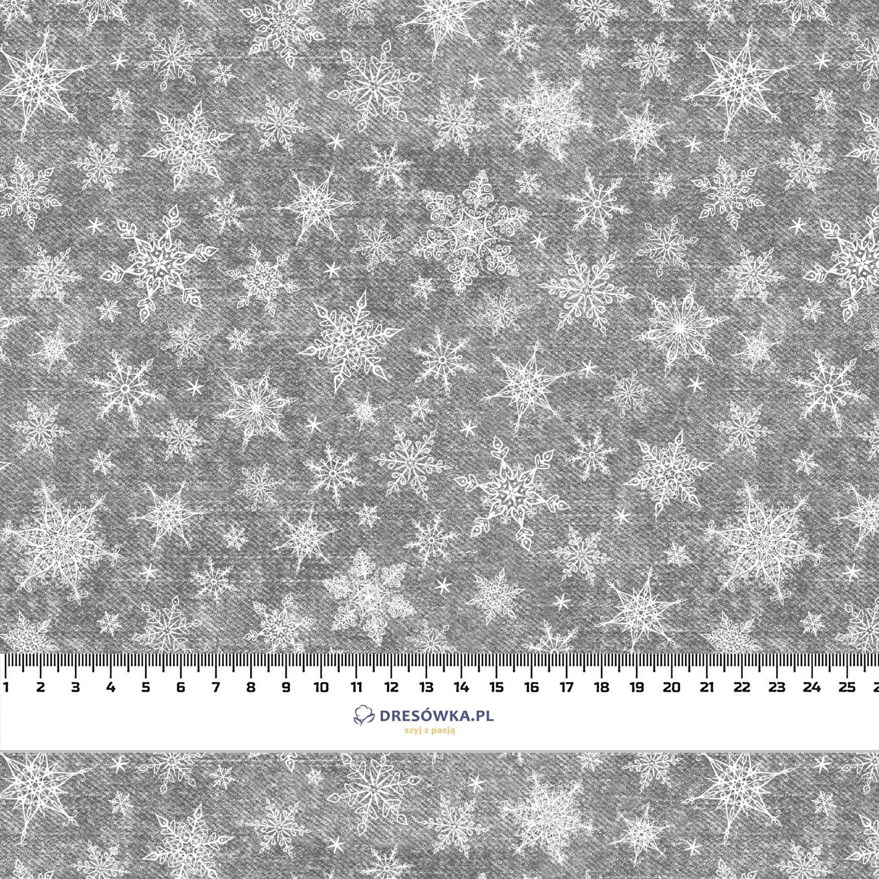 SNOWFLAKES PAT. 2 / ACID WASH GREY  - Waterproof woven fabric