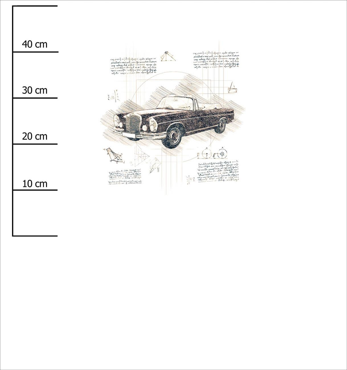 RETRO CAR PAT. 4 - panel (75cm x 80cm) SINGLE JERSEY PANEL