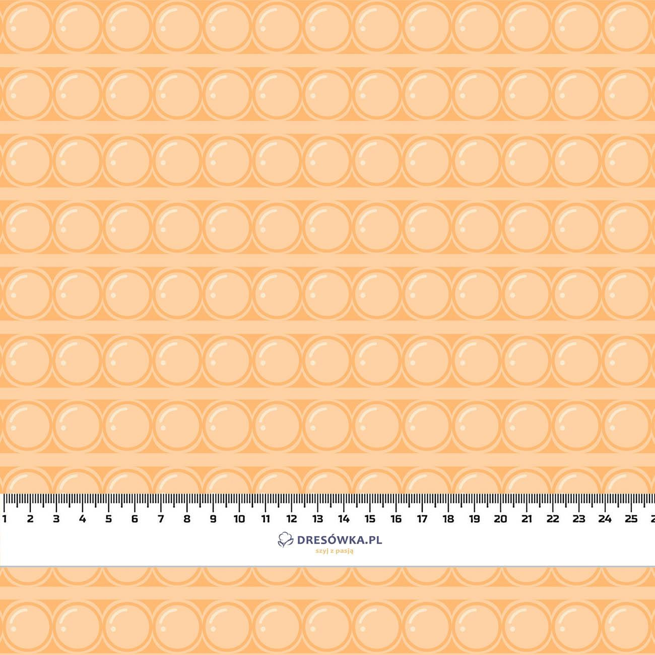 BUBBLED / peach - Waterproof woven fabric