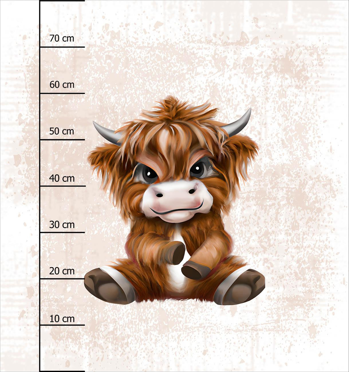 BABY BULL - panel (75cm x 80cm) brushed knitwear with elastane ITY