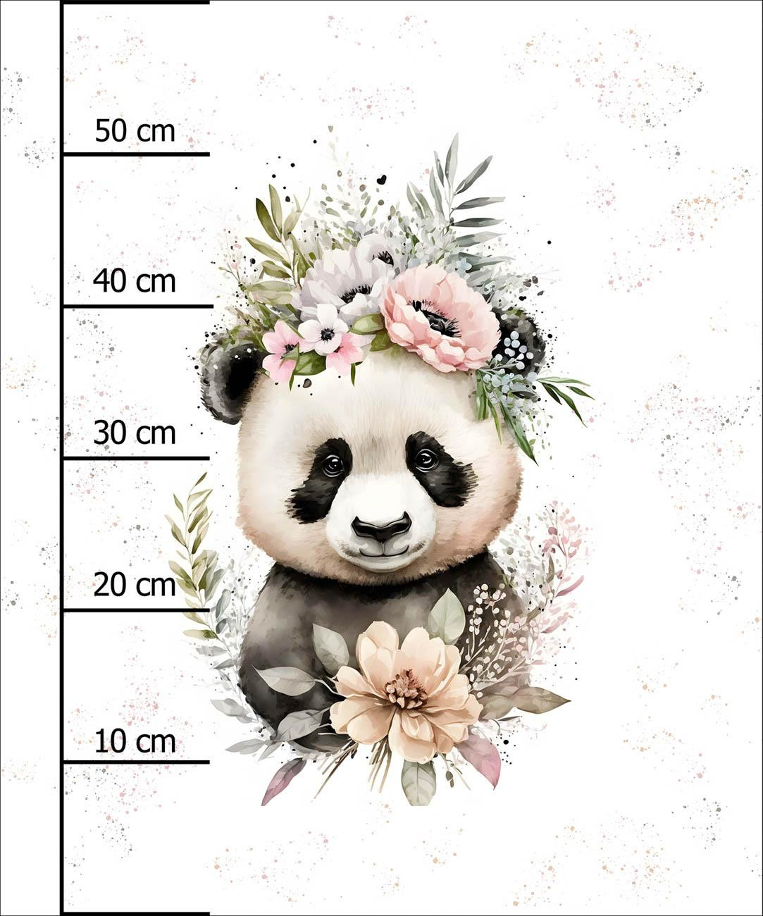 BABY PANDA - panel (60cm x 50cm) Cotton woven fabric