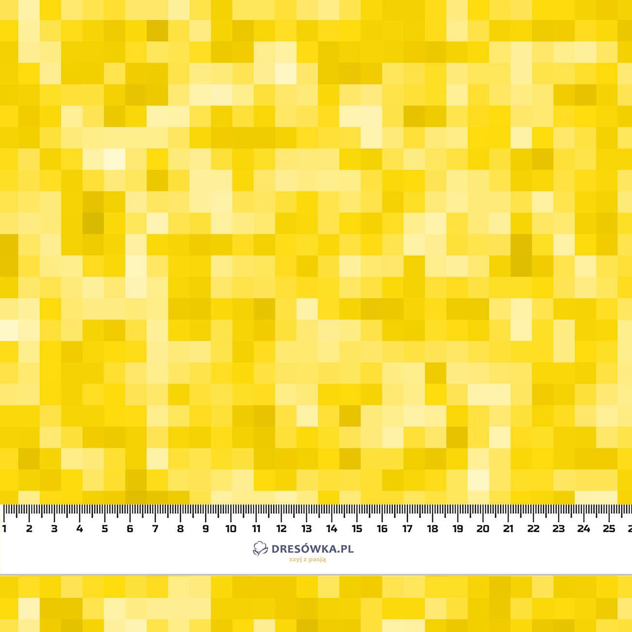 PIXELS pat. 2 / lemon - Waterproof woven fabric