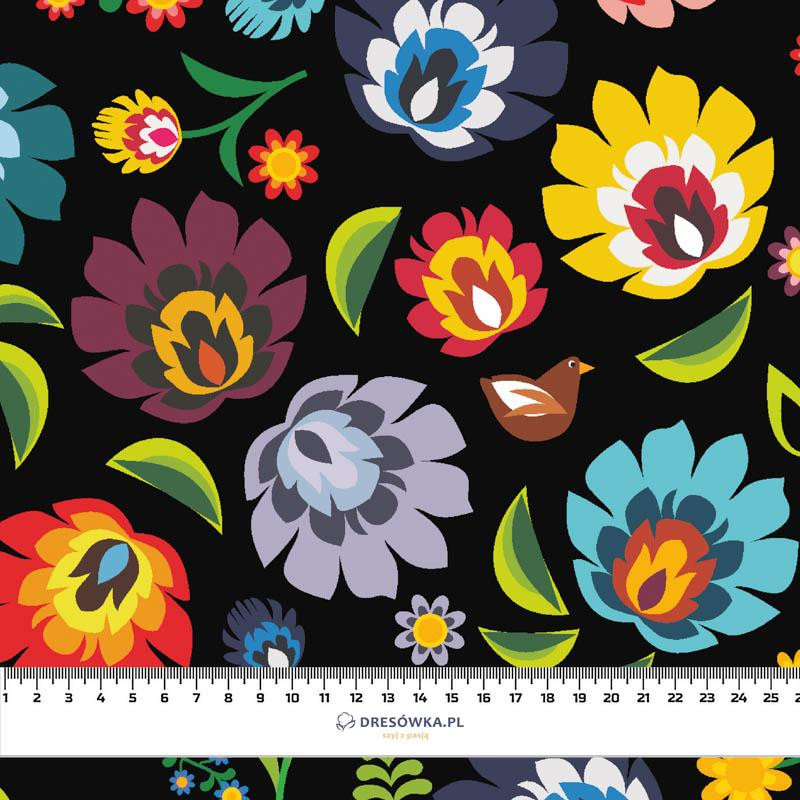 LOWICZ FOLKLORE / black - Woven Fabric for tablecloths