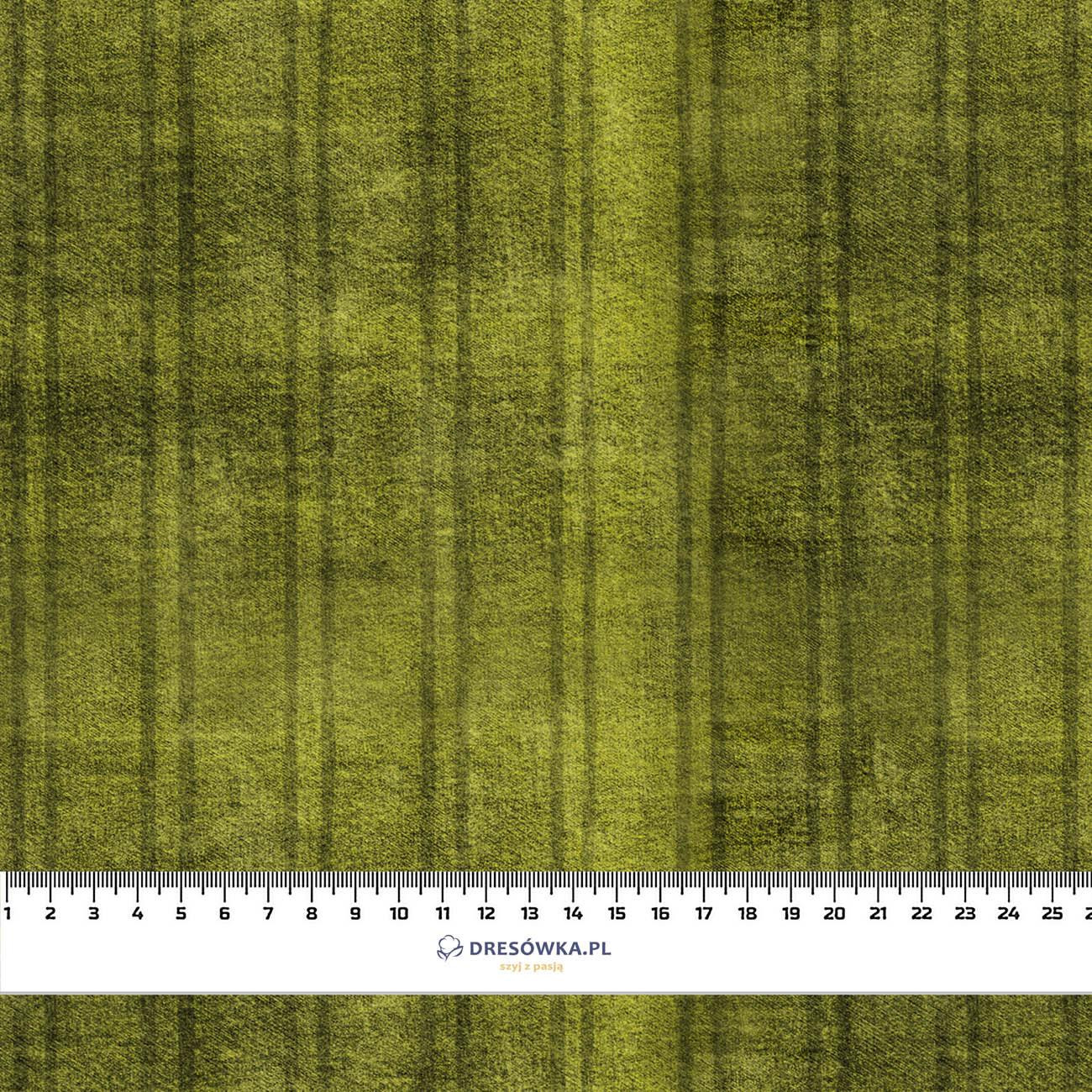 AUTUMN STRIPES  / green (AUTUMN COLORS) - looped knit fabric