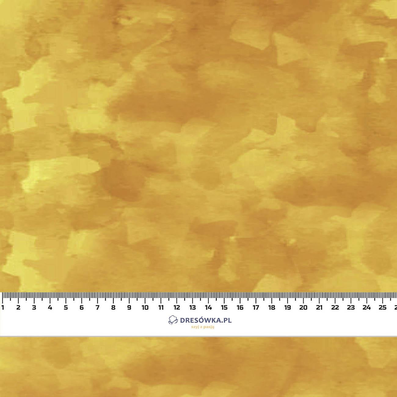 CAMOUFLAGE pat. 2 / mustard - looped knit fabric