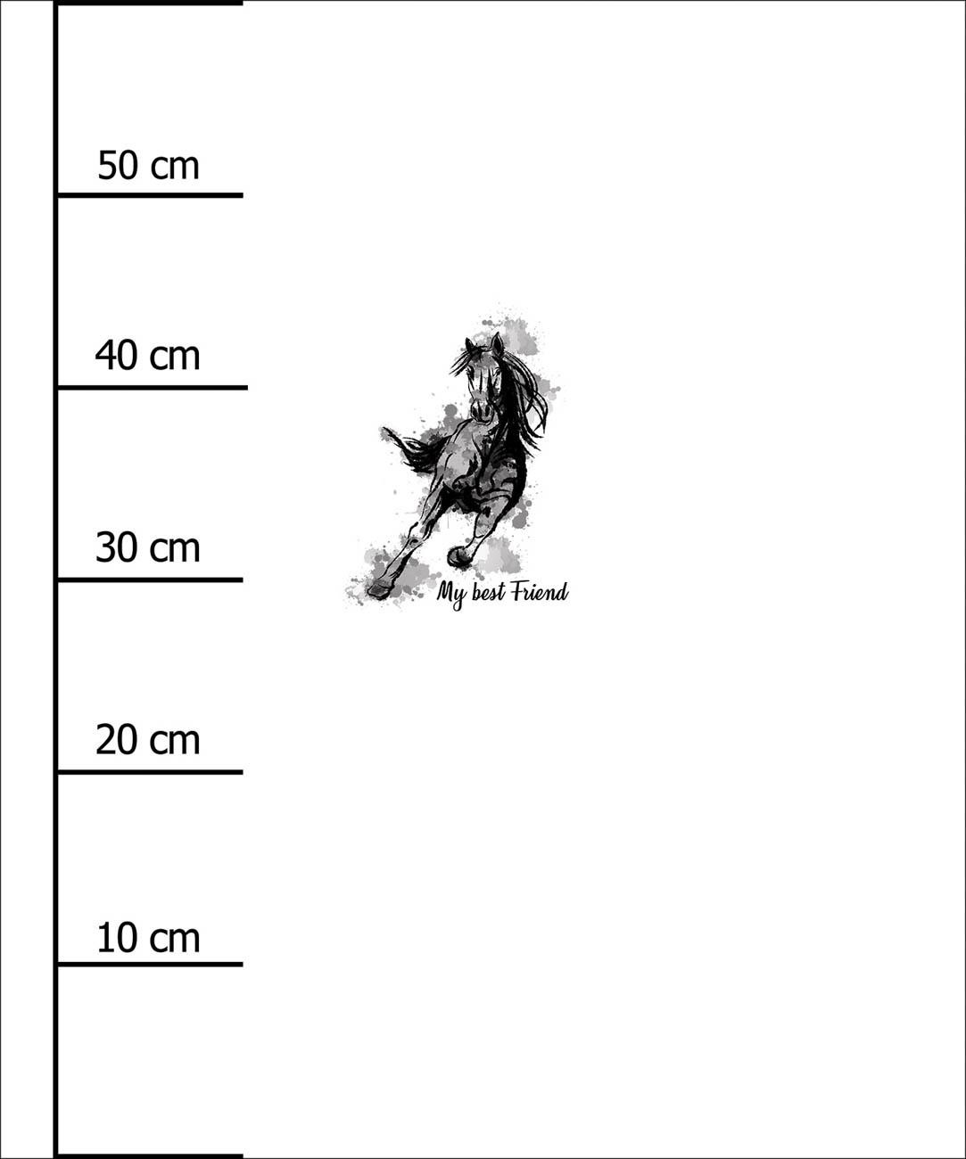 HORSE pat. 5 - PANEL (60cm x 50cm) SINGLE JERSEY