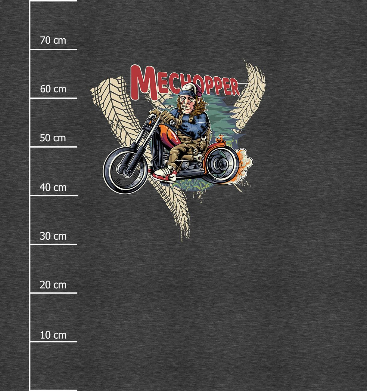 MECHOPPER / black - panel (75cm x 80cm) SINGLE JERSEY ITY