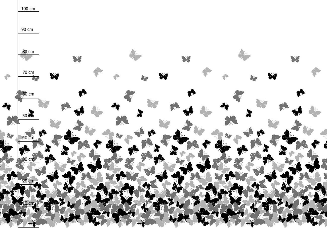 BUTTERFLIES GRAY - PANORAMIC PANEL (105cm x 150cm)