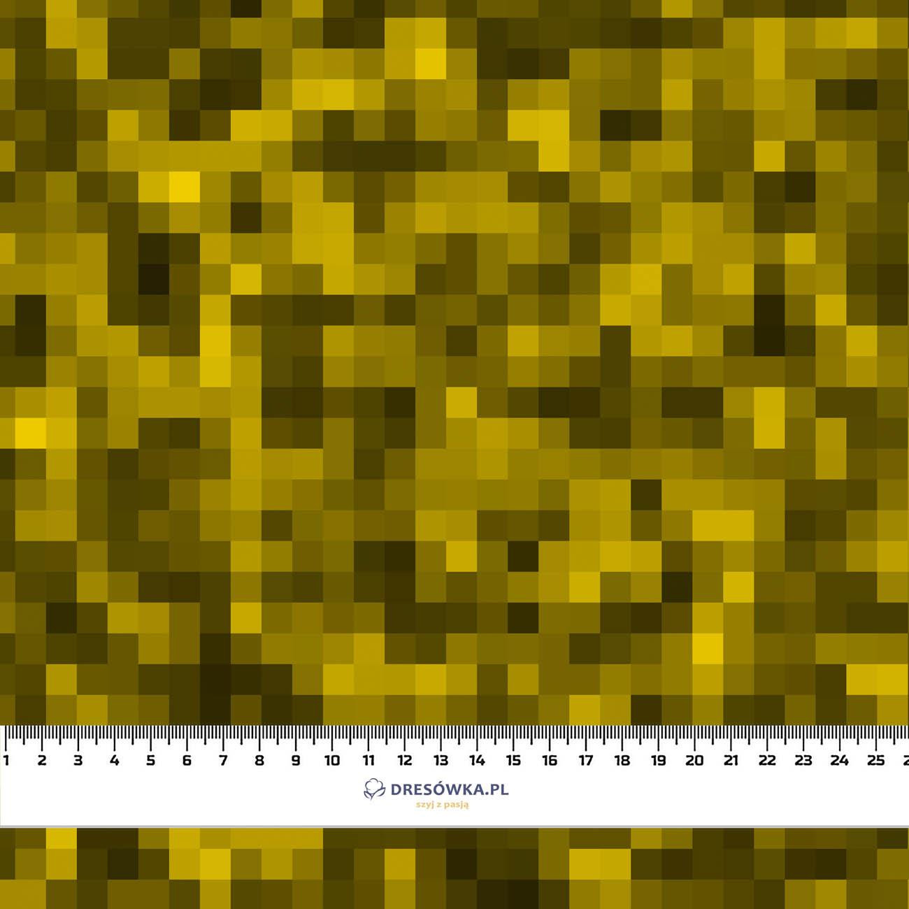 PIXELS pat. 2 / mustard - looped knit fabric