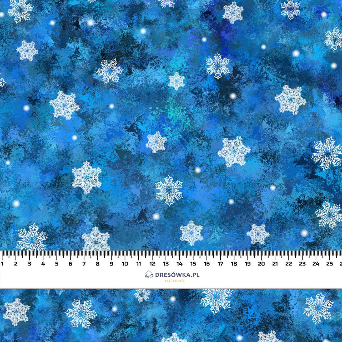 SNOWFLAKES PAT. 3 (WINTER IS COMING) - Cotton woven fabric