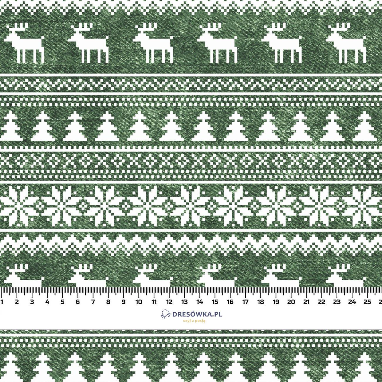 REINDEERS PAT. 2 / ACID WASH BOTTLE GREEN - Cotton woven fabric