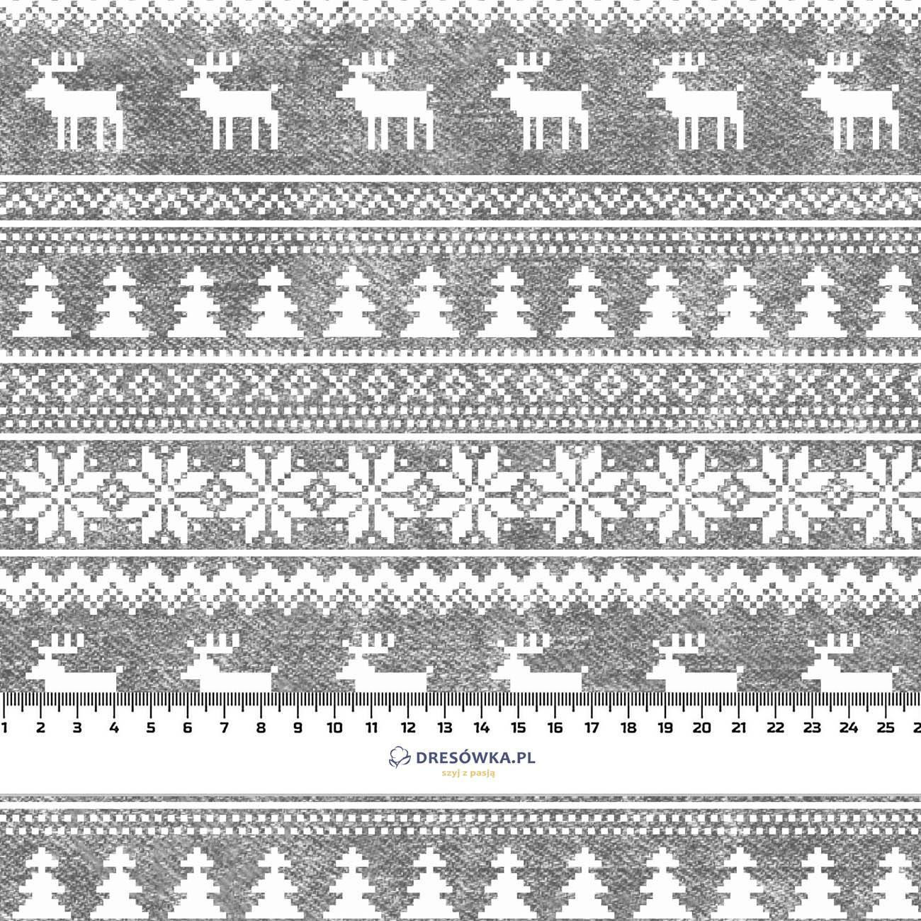 REINDEERS PAT. 2 / ACID WASH GREY - brushed knitwear with elastane ITY