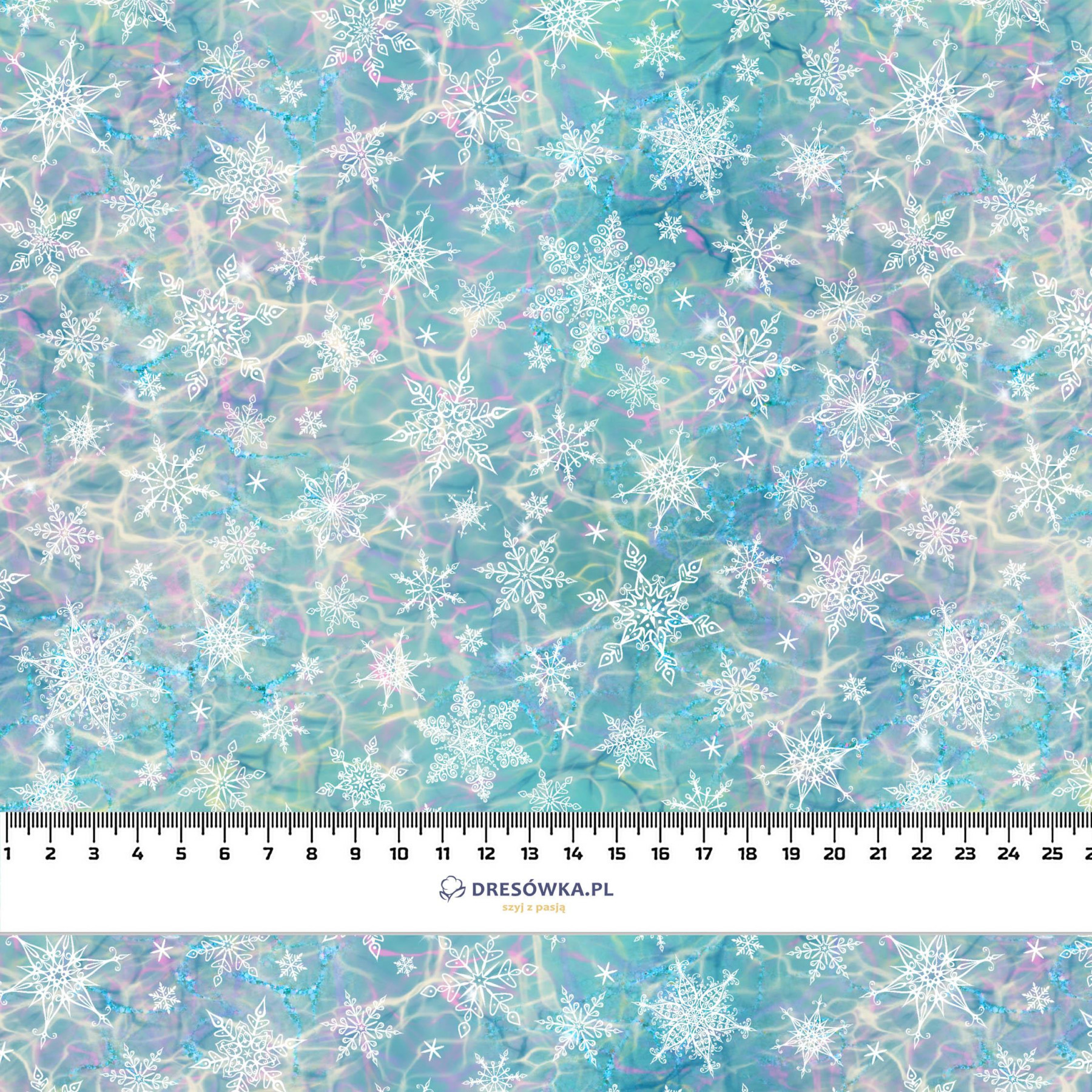 SNOWFLAKES PAT. 2 / RAINBOW OCEAN pat. 2 - Waterproof woven fabric