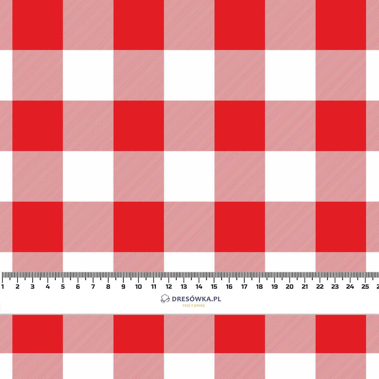 VICHY GRID RED  - Waterproof woven fabric