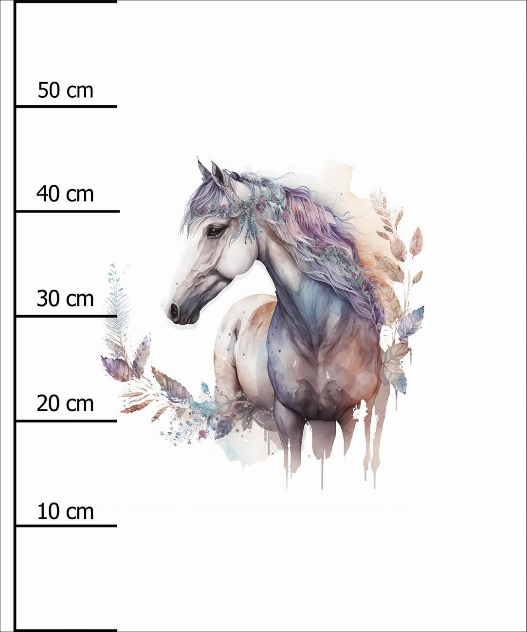 WATERCOLOR HORSE - panel (60cm x 50cm) Cotton woven fabric