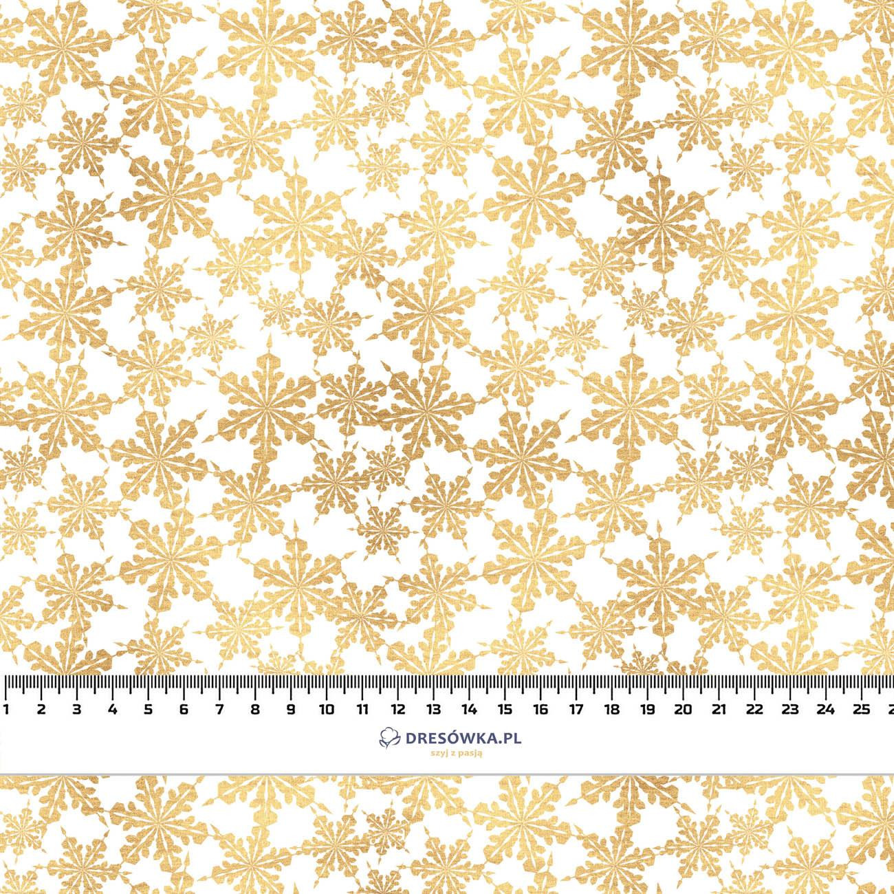 GOLDEN PAPER SNOWFLAKES (WHITE CHRISTMAS)- Upholstery velour 