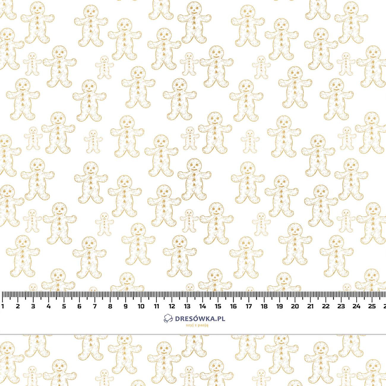 GOLDEN GINGERBREAD MEN (WHITE CHRISTMAS)- Upholstery velour 