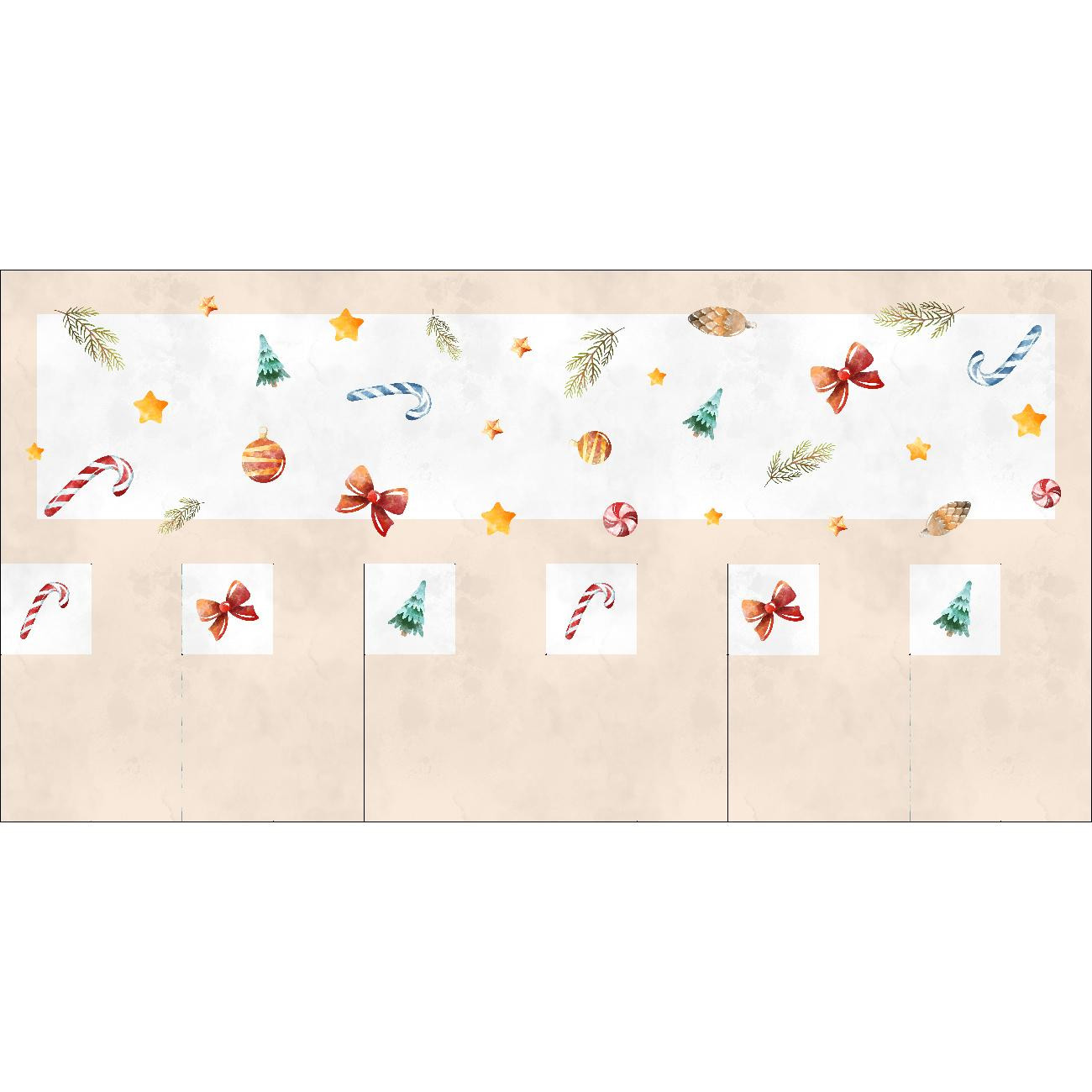 NAPKINS AND RUNNER - CHRISTMAS DECORATIONS - sewing set