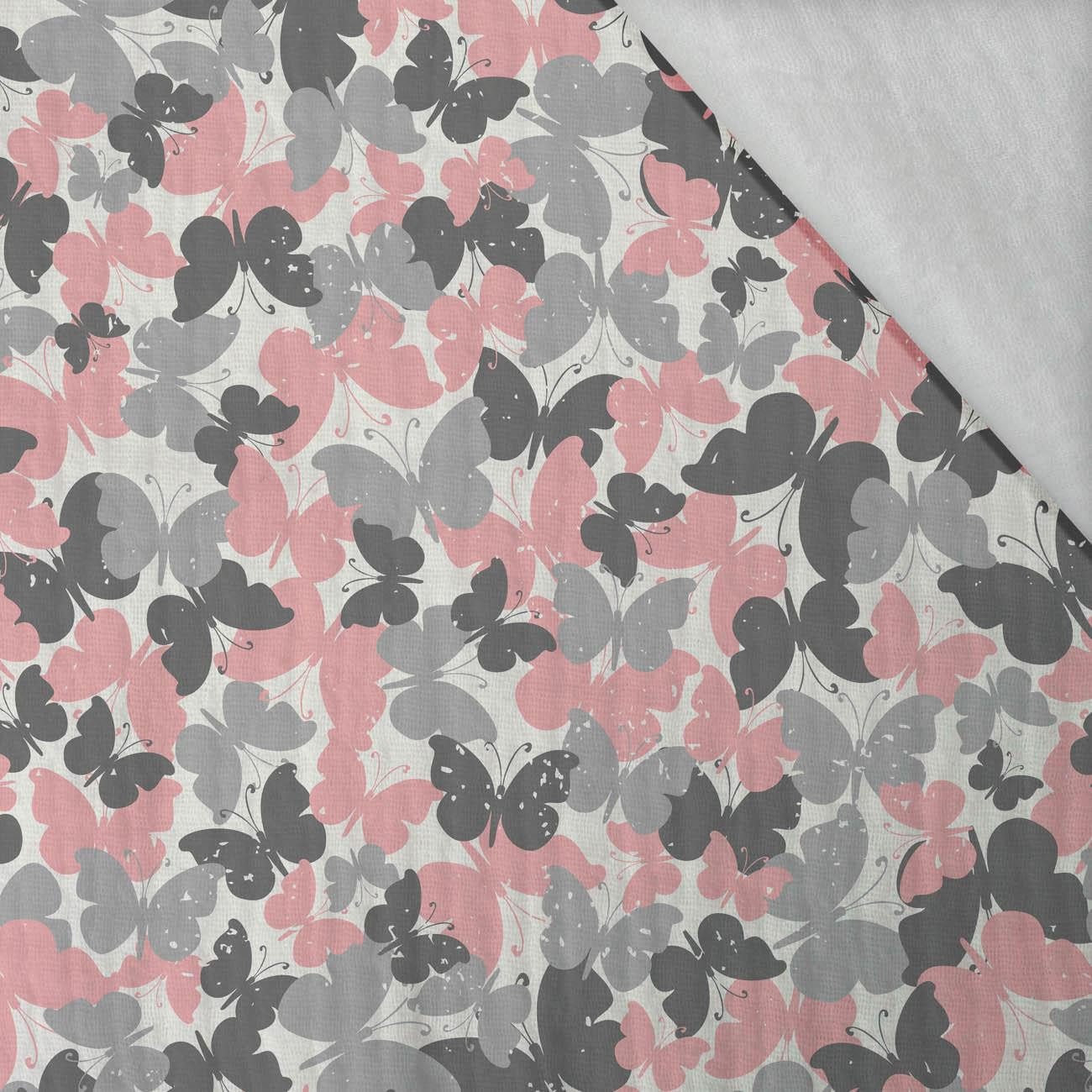 BUTTERFLIES / pink - Cotton muslin