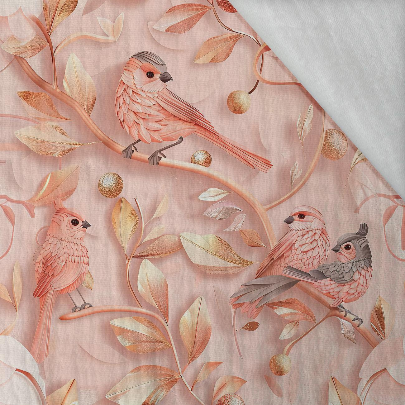 PINK BIRDS - Cotton muslin