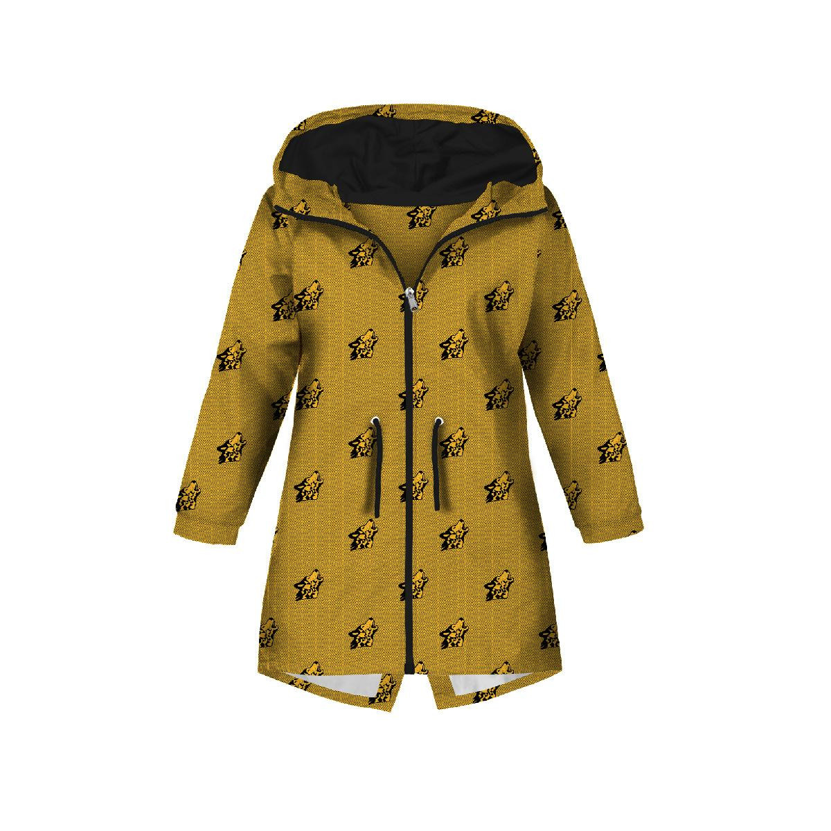 KIDS PARKA (ARIEL) - WOLF / NIGHT CALL / mustard - softshell