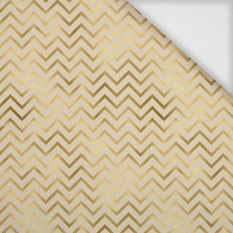 GOLDEN ZIGZAGS (GOLDEN OCEAN) / beige - Woven Fabric for tablecloths