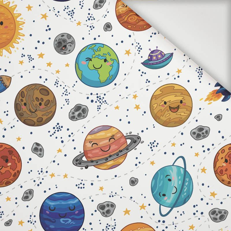 PLANETS / white - Nylon fabric PUMI