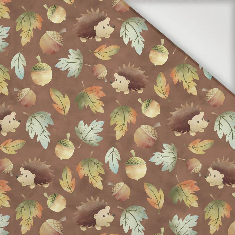 HEDGEHOGS IN LEAVES (AUTUMN GIRL) - Nylon fabric PUMI