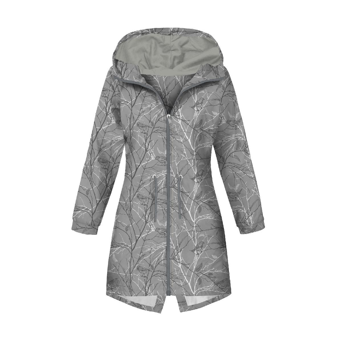 WOMEN'S PARKA (ANNA) - BIRDS (GREY) - softshell