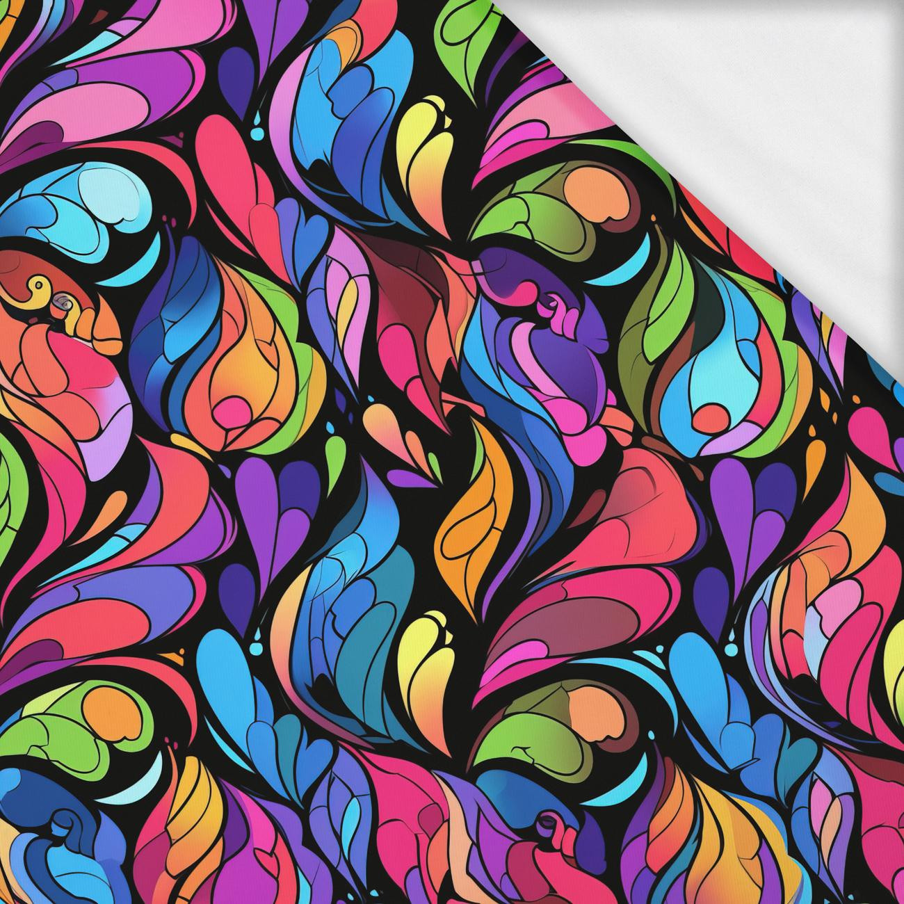 COLORFUL ABSTRACT- single jersey with elastane ITY