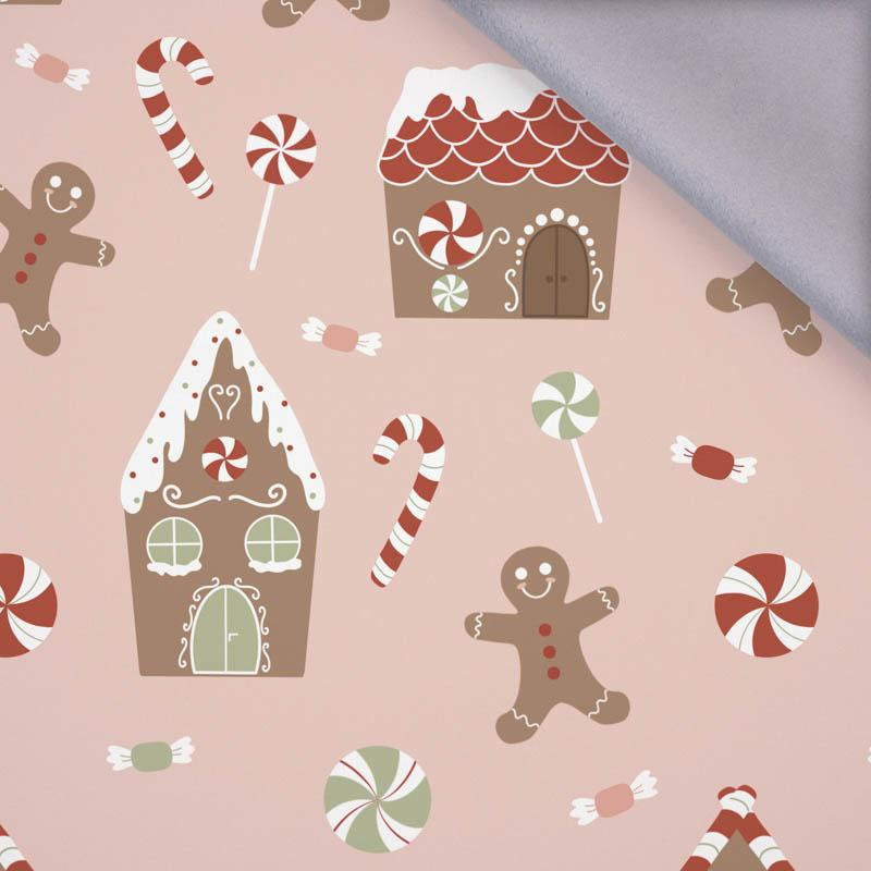 GINGERBREAD HOUSE (CHRISTMAS GINGERBREAD) / dusky pink - softshell
