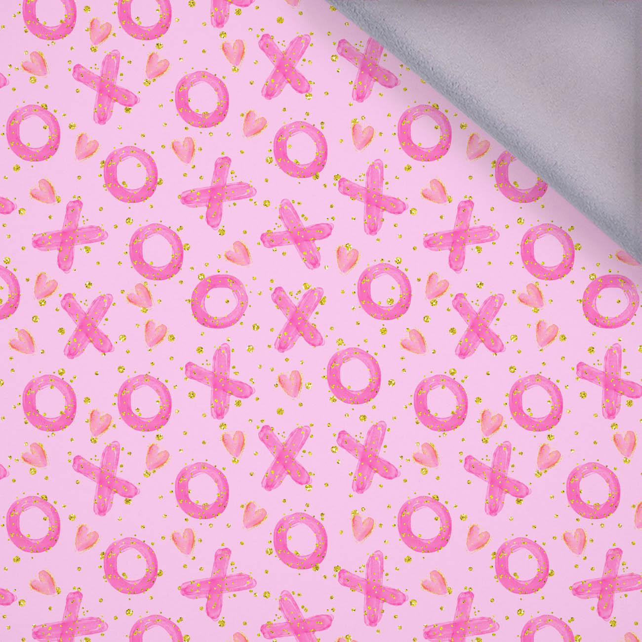 XOXO pat. 2 / pink - softshell