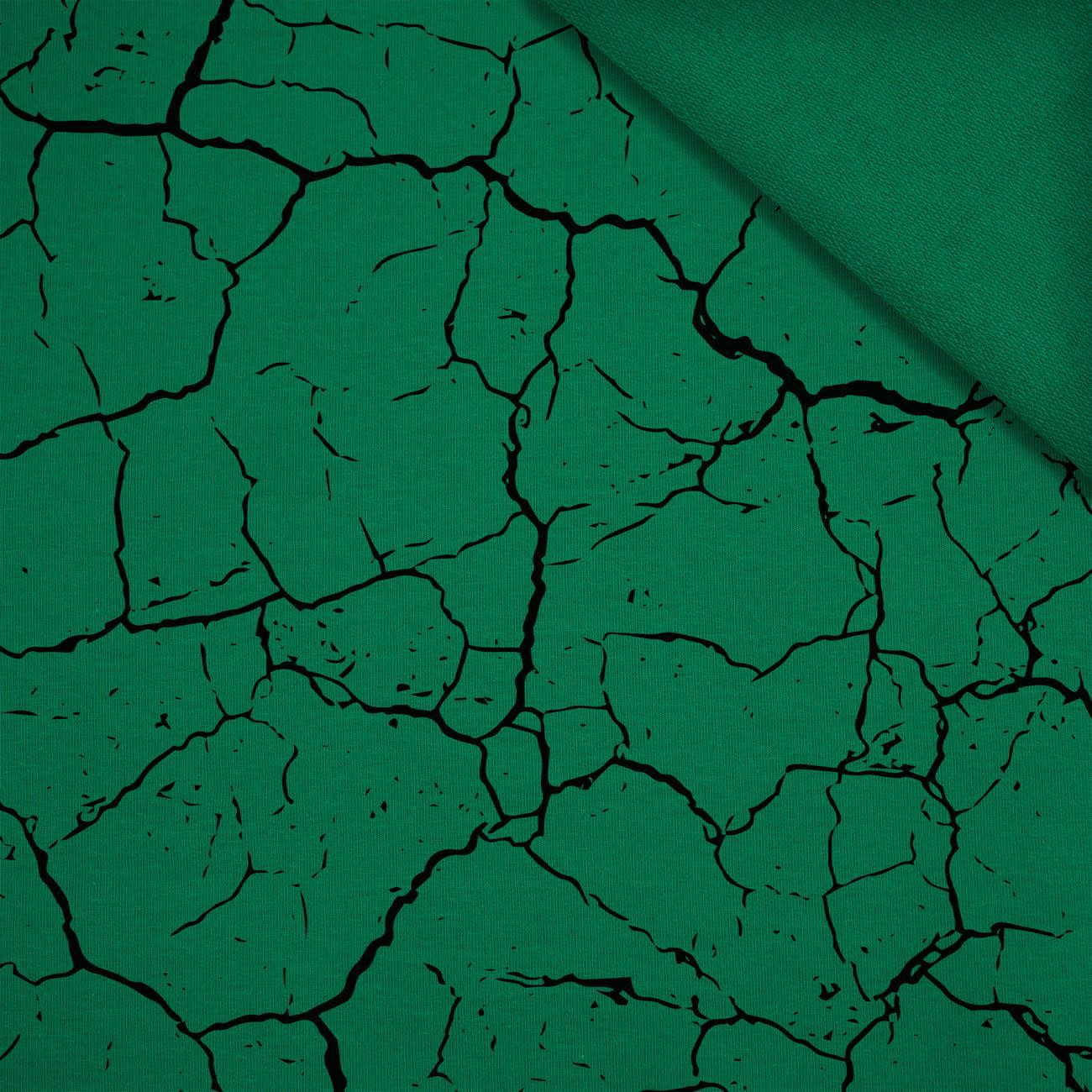 SCORCHED EARTH (black) / B-27 - green - looped knitwear 