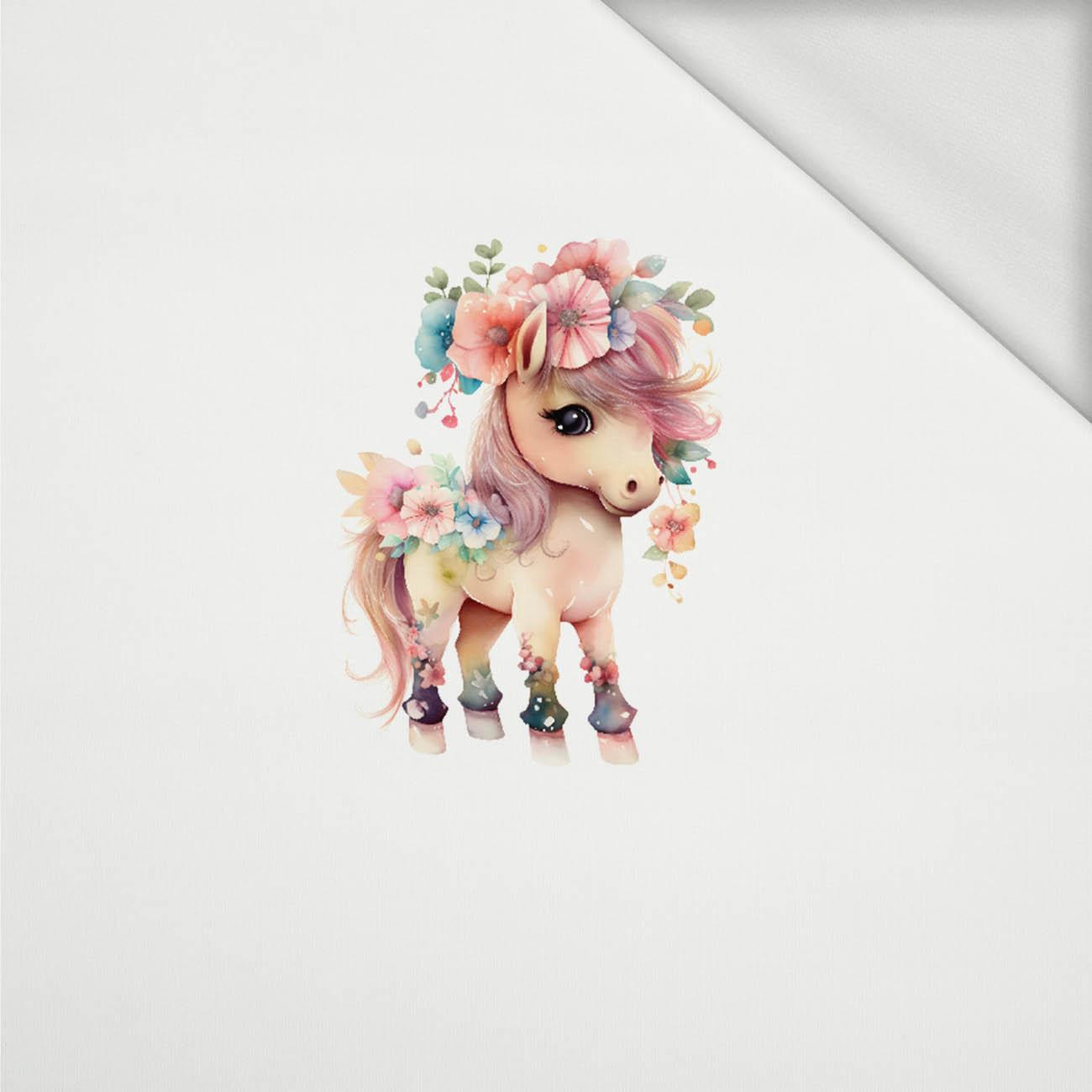 BABY PONY - panel (75cm x 80cm) looped knit