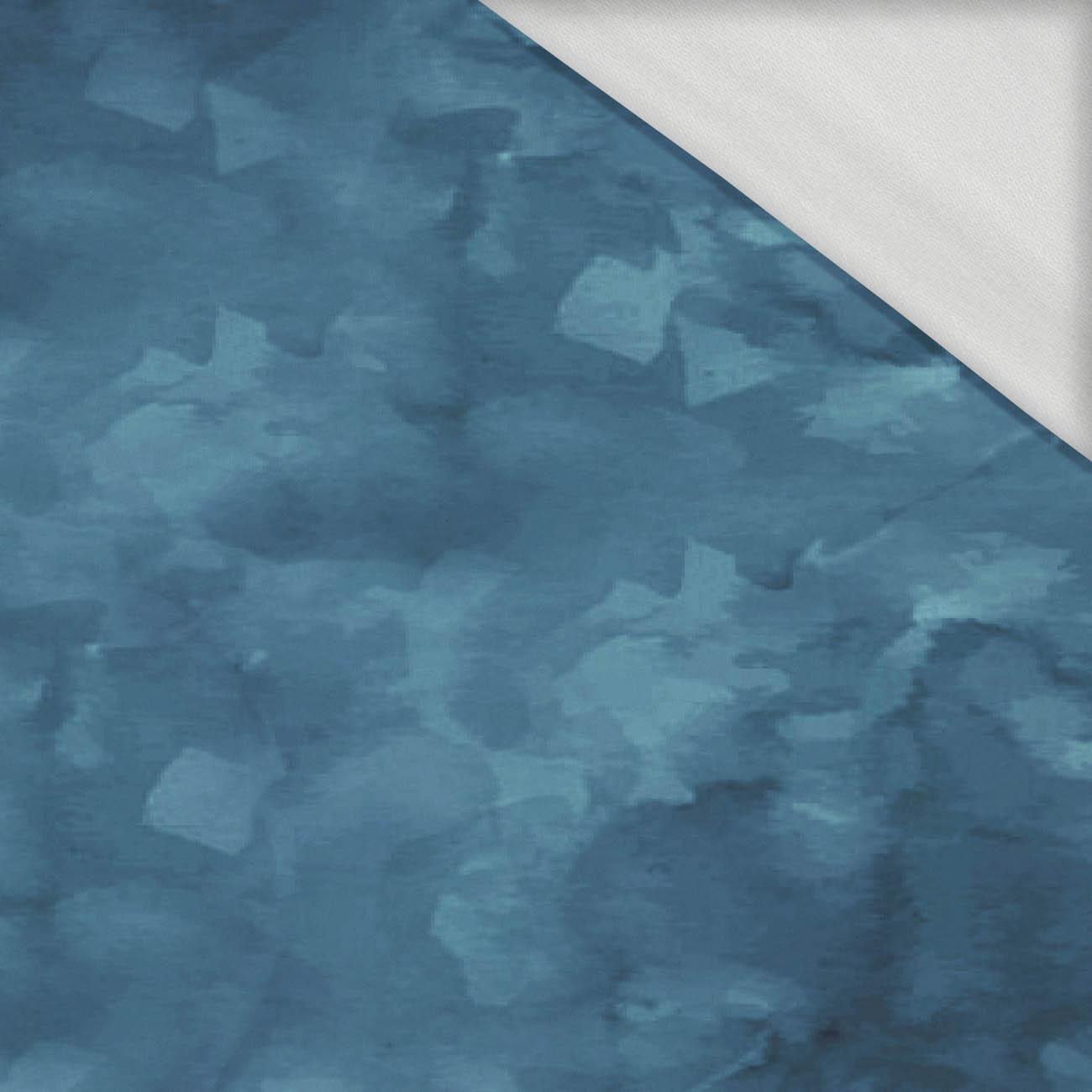 CAMOUFLAGE pat. 2 / atlantic blue - looped knit fabric