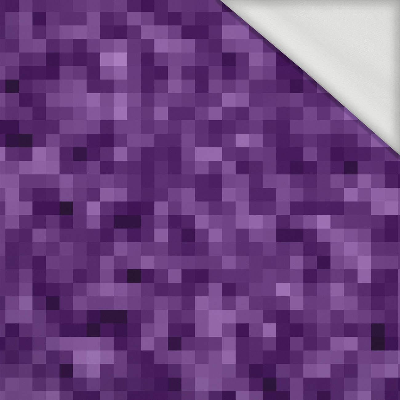 PIXELS pat. 2 / violet - looped knit fabric
