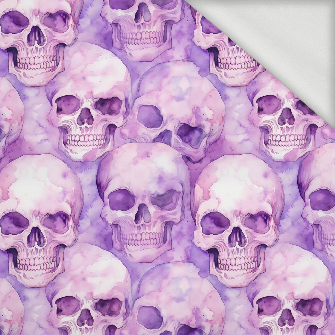 PASTEL SKULL - looped knit fabric