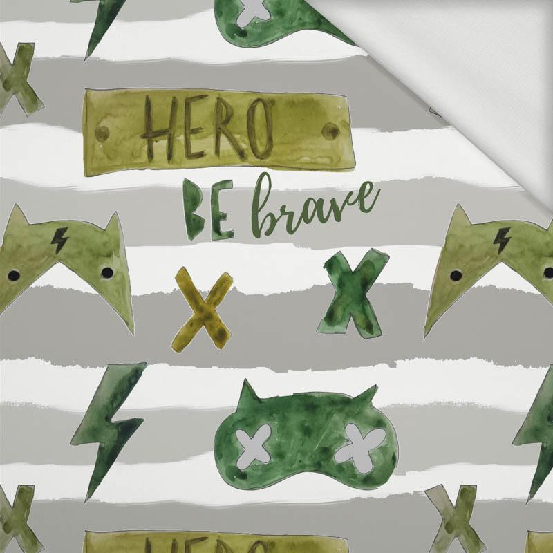 HERO / BE BRAVE (SCHOOL DRAWINGS) - looped knit fabric