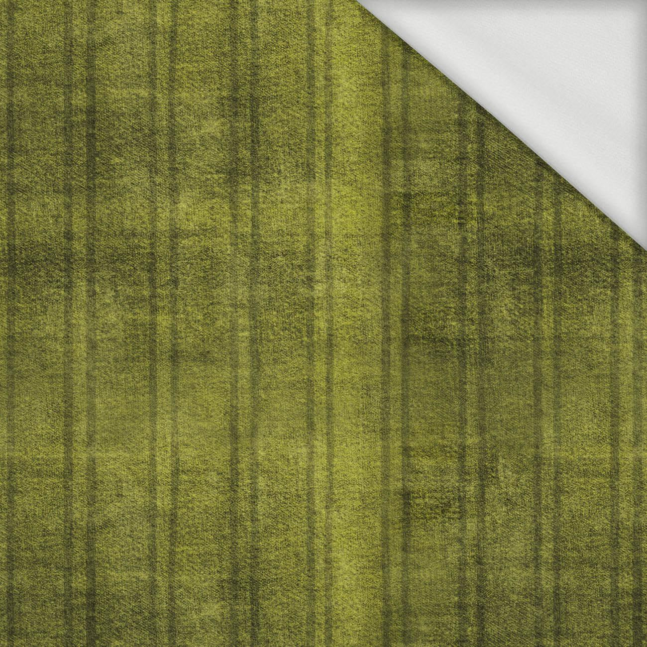 AUTUMN STRIPES  / green (AUTUMN COLORS) - looped knit fabric