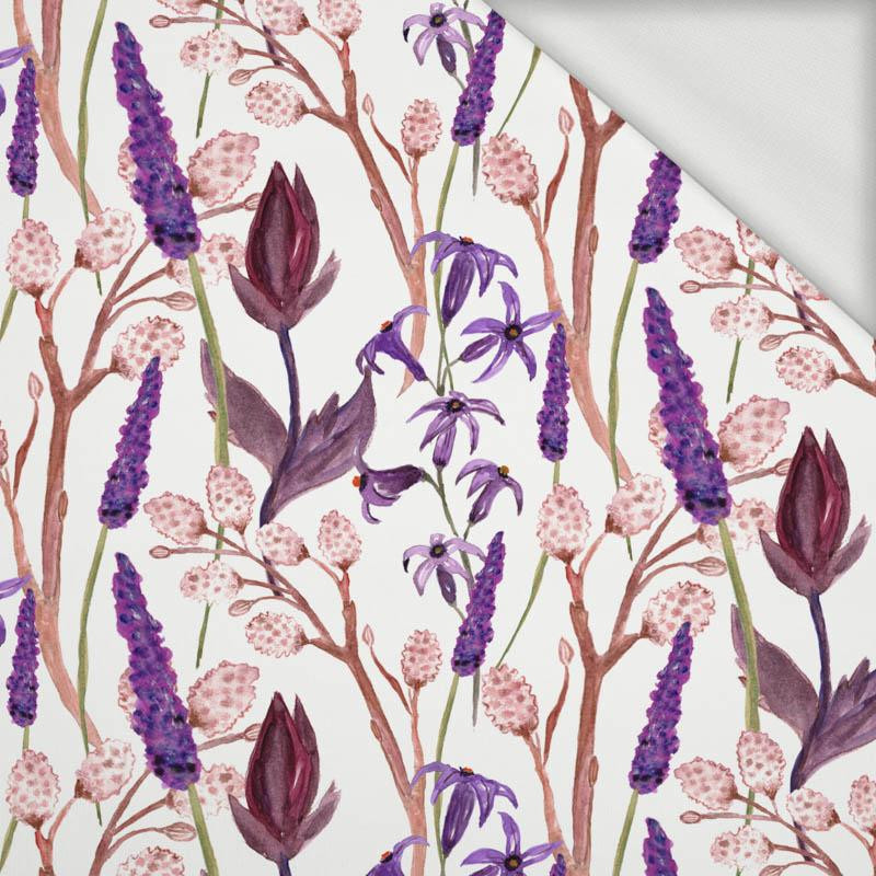 LAVENDER pat. 2 (BLOOMING MEADOW) - looped knit fabric